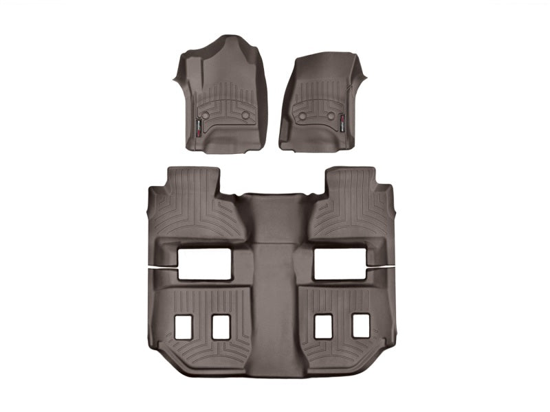 WeatherTech 2011+ Dodge Durango Front and Rear FloorLiners - Cocoa (Fits Vehicle w/No RHS Foot Rest)