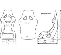 NRG FRP Bucket Seat Black - X Large