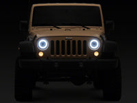 Raxiom 18-26 Jeep Wrangler JL/ 20-26 Gladiator JT HiOutput LED Hlights/Angel Eye DRL-Blk-Clear Lens