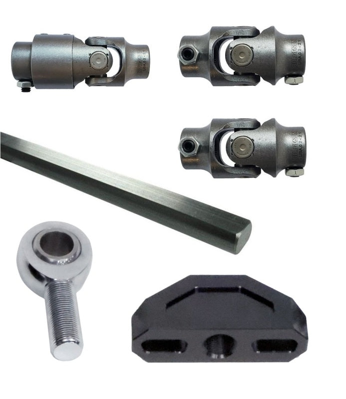 Ridetech Universal High Clearance Steering U-Joint Kit - 1in-48 Spline to 3/4in-36 Spline
