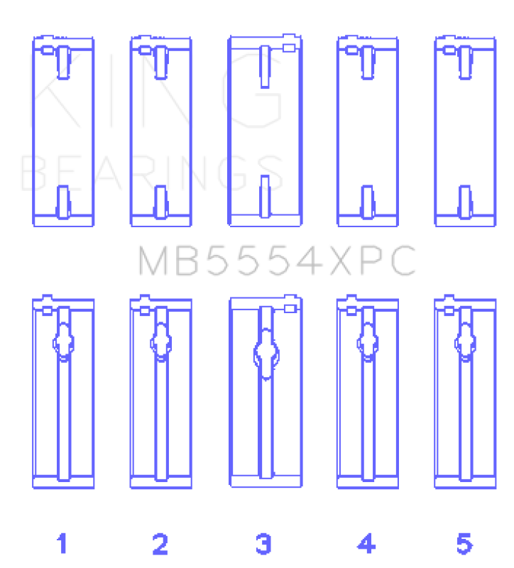 King Engine Bearings Toyota 3Sgte/16V 2.0L (Size +0.75mm) Main Bearing Set