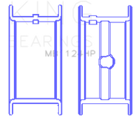 King Engine Bearings General Motors BIG BLOCK 369-502 GEN IV, V, VI - FLANGED BRG Main Bearing Set
