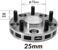 Project Kics 25mm Thick 12x1.50 60mm Hub 5x114.3 Wide Tread Spacers