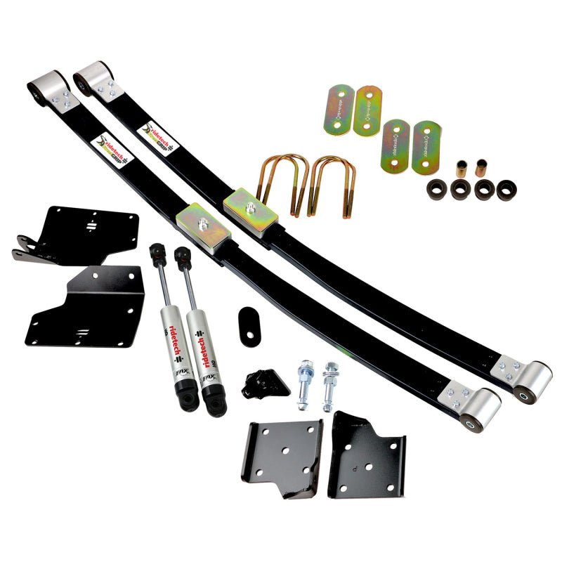 Ridetech 67-70 Ford Mustang Composite Leaf Spring w/ HQ Shock Kit - 2in Drop