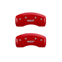 MGP 4 Caliper Covers Engraved Front & Rear MGP Red finish silver ch