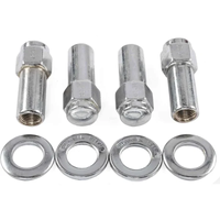 Weld Closed End Lug Nuts 12mm x 1.5 Thread Shank Seat - Chrome (4 Pack)