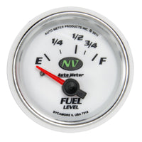 Autometer NV Gauge Fuel Level 2 1/16in 16e To 158f Elec NV