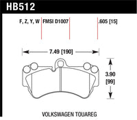 Hawk 04 Volkswagen Touareg Performance Ceramic Street Front Brake Pads