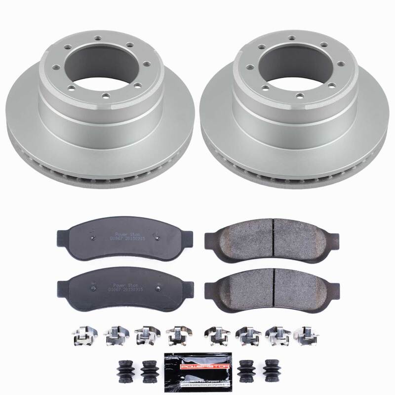 Power Stop 05-10 Ford F-350 Super Duty Rear Z23 Coated Brake Kit