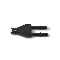 Russell Adapter Y-Block 3/8in Sae Quick Disconnect Female To 2X 3/8in Sae Qd Male Blk Anodized