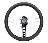 NRG Light Weight Gaming Steering Wheel - Driftz 350mm 3 Chrome Spokes Perforated Leather