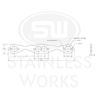 Stainless Works Small Block Chevy Round Port Header 304SS Exhaust Flanges 1-5/8in Primaries