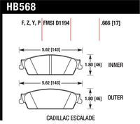 Hawk Performance Ceramic Street Brake Pads