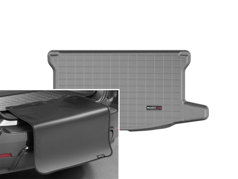 WeatherTech 2012+ Toyota Yaris (3dr/5dr Hatch) Cargo Liners w/ Bumper Protector - Grey