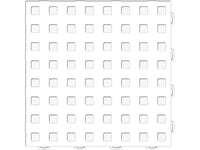 WeatherTech TechFloor 12in x 12in Solid Floor Tile w/ Raised Squares - White