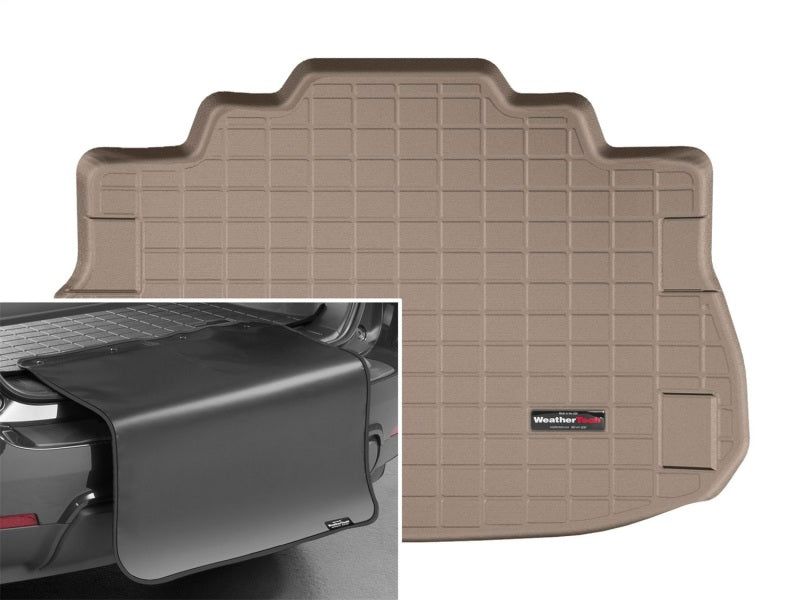 WeatherTech 2017+ Land Rover Range Rover Evoque Convertible Cargo Liners w/ Bumper Protector - Tan
