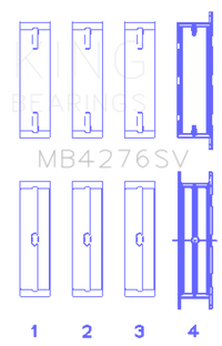 King Engine Bearings Land Rover 2.7L TDV6 Sputter Replacement Crankshaft Main Bearings