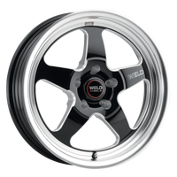 Weld S155 17x10 Ventura Drag 5x120 ET42 BS7.25 Gloss BLK MIL DIA 78.1
