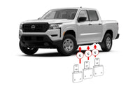 Go Rhino 05-26 Nissan Frontier (4dr) Dominator Xtreme Side Step Mounting Brackets - Tex. Blk