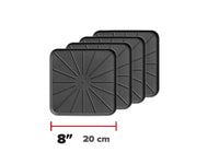 WeatherTech Home Surface Protectors 8in. Square - Black (4pc Set)