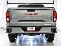 AWE Tuning 4th Gen GM 1500 5.3L 0FG Cat-Back Split Rear Exit (Flat Bumper) - Quad Chrome Tips