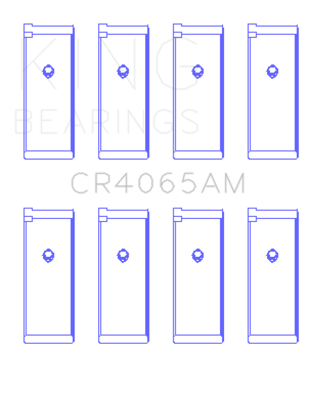 King 91-04 Nissan 146CI/2.4L KA24DE L4 / 89-97 146CI/2.4L KA24E L4  (Size +1.50) Rod Bearing Set