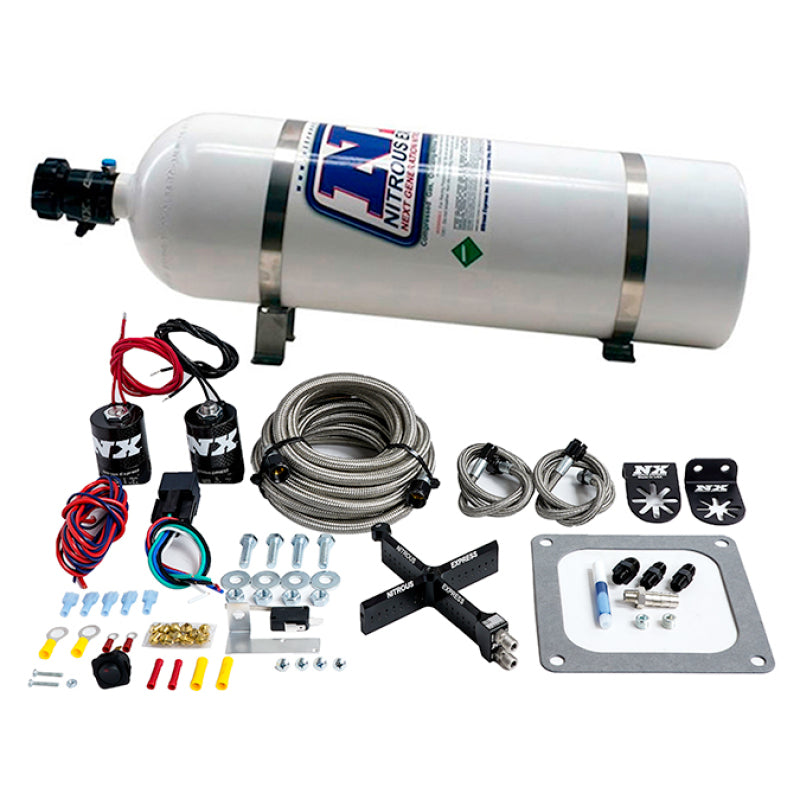 Nitrous Express 4500 Covert Crossbar Plate System Stage 6 50-300HP (15lb Bottle)