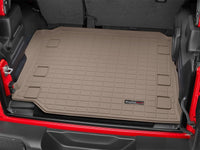 WeatherTech 2018+ Jeep Wrangler Unlimited JL w/Subwoofer Cargo Liners - Tan