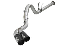aFe Rebel XD 4in SS DPF-Back Exhaust 17-18 Ford Diesel Trucks V8-6.7L (td) w/ Dual Black Tips