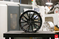 Vossen HF-4T 20x10 /5x120/ET25/64.1/Deep - Gloss Black Wheel - (Model S Plaid - Front/Rear - Left)