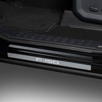 Putco 15-20 Ford F-150 - SuperCrew w/ F-150 Etchinng (4pcs) Black Platinum Door Sills