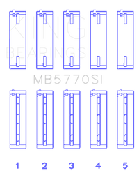 King Engine Bearings Nissan Vk45Dd/E/Vk50Ve/Vk56DE/Vd (Size +0.50mm) Main Bearing Set