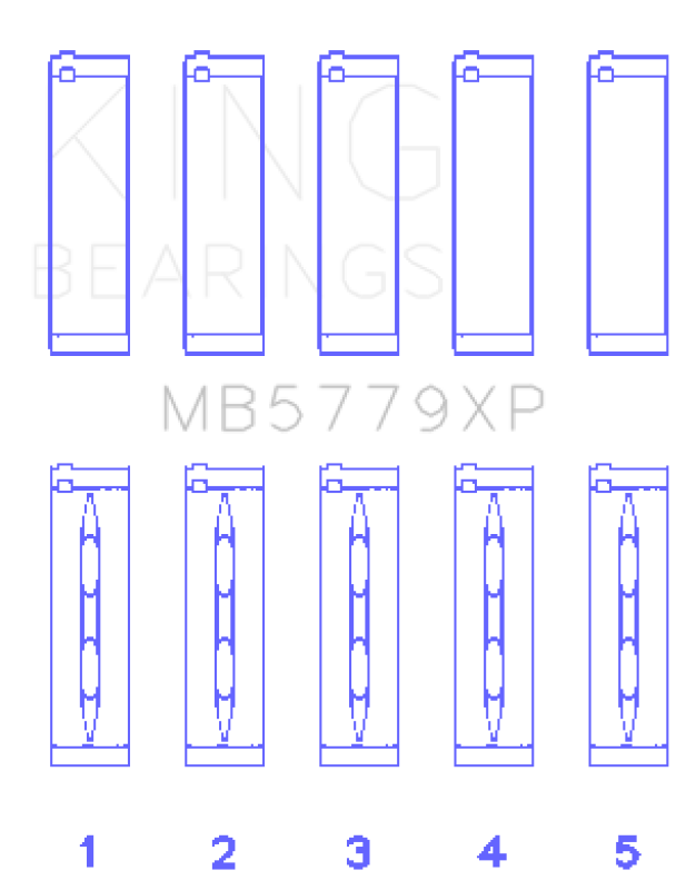 King Engine Bearings Audi CDAA/ CDHA/ CHHA/ CHHB/ CJXA/ CJXB (Size STDX) Main Bearing Set