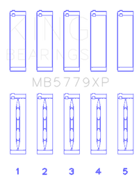 King Engine Bearings Audi CDAA/ CDHA/ CHHA/ CHHB/ CJXA/ CJXB (Size STDX) Main Bearing Set