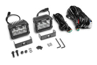 Go Rhino Xplor Bright Series Rectangle LED Flood Light Kit (Surface/Thread Std Mnt) 4x3 - Blk (Pair)