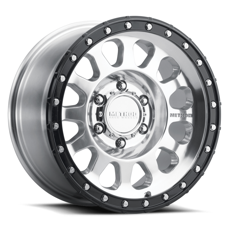 Method MR315 17x8.5 0mm Offset 6x135 87mm CB Polished Wheel - Gloss Black Lip
