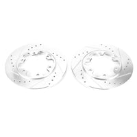 Power Stop 15-19 Ford Transit-350 HD Rear Evolution Drilled & Slotted Rotors - Pair