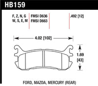 Hawk 94-97 & 99-03 Mazda Miata HT-10 Race Rear Brake Pads
