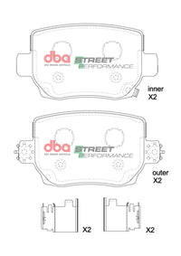 DBA 2019+ Tesla Model 3 Standard/Long Range SP Performance Rear Brake Pads