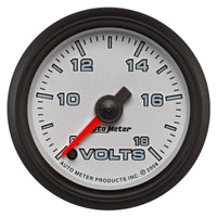 Autometer Pro-Cycle Gauge Voltmeter 2 1/16in 18V Digital Stepper Motor White