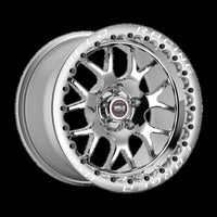 Weld S77 15x10 / 6x139.7mm BP / 6.5in. BS Polished Wheel (Medium Pad) - Black HD Beadlock MT
