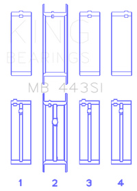 King Engine Bearings Buick/Pontiac/Oldsmobile V6 Main Bearing Set