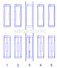 King Engine Bearings Ford 370/ 429/ 460 16V OHV pMaxKote Coated Main Bearing Set