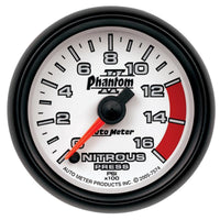 Autometer Phantom II Nitrous Pressure 2 5/8in 1600 psi Stepper Motor Gauge with Peak and Warning