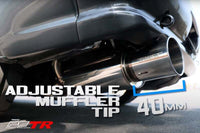 GReddy PE-TR Rolled Tip-Burnt-Ti L 130mm x 115mm
