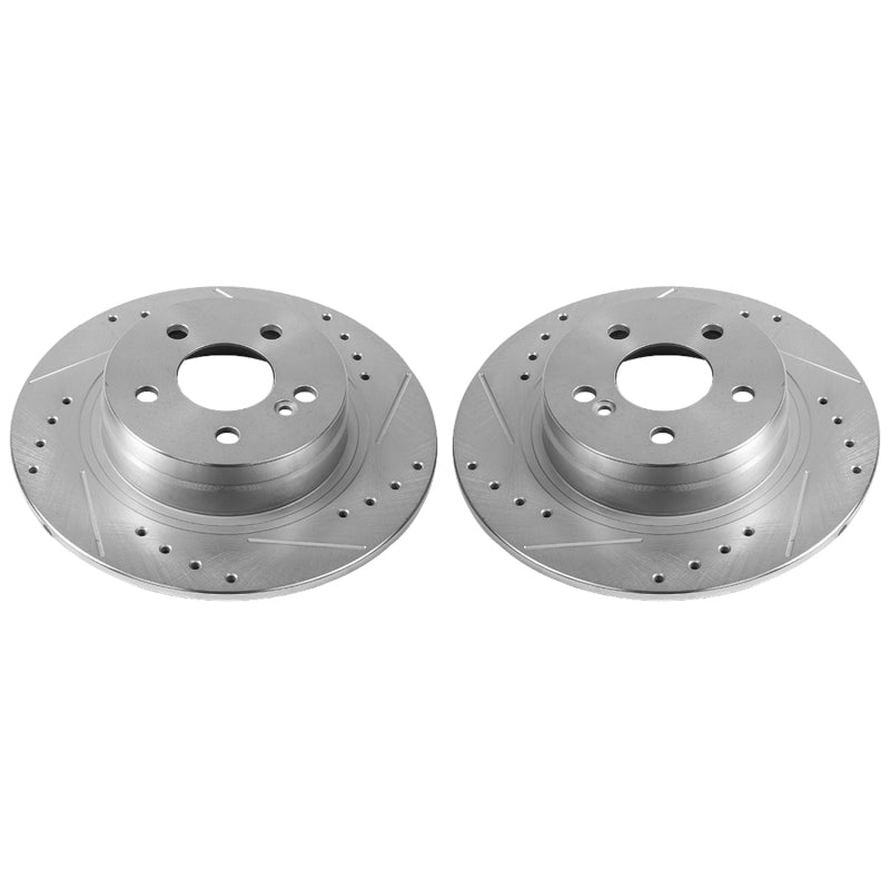 Power Stop 12-16 Mercedes-Benz C250 Rear Evolution Drilled & Slotted Rotors - Pair