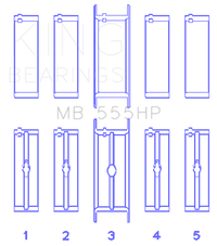 King Engine Bearings Chrysler 350/361/383/403 (Size STDX) Main Bearing Set