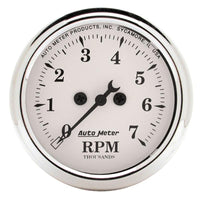 Auto Meter Old Tyme White 2-1/16in 0-30 OHM Electric Fuel Level Gauge