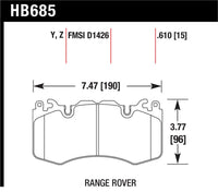 Hawk 10-11 Range Rover/Range Rover Sport Supercharged LTS Front Brake Pads