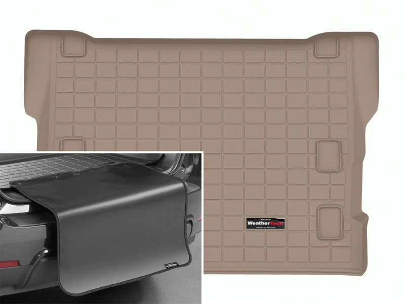 WeatherTech 2024 Jeep Wrangler 4xe w/Subwoofer Cargo Liner w/Bumper Protector - Tan